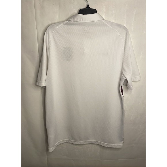 Nike DriFit Polo Shirt Mens Medium White Polyester College Sport Devil Football - Picture 2 of 4